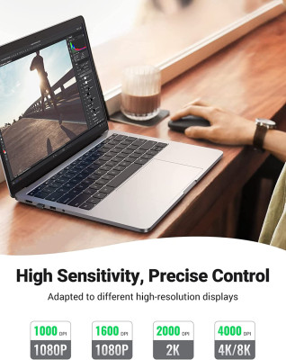 Мышь оптическая беcпроводная MU001 (90372), 2.4 GHz, Black UGREEN, No AA Battery inside