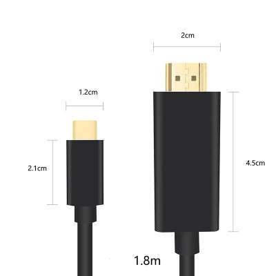 Кабель USB 3.1(m) Type C на HDMI, 1.8m, 4K, 30Hz