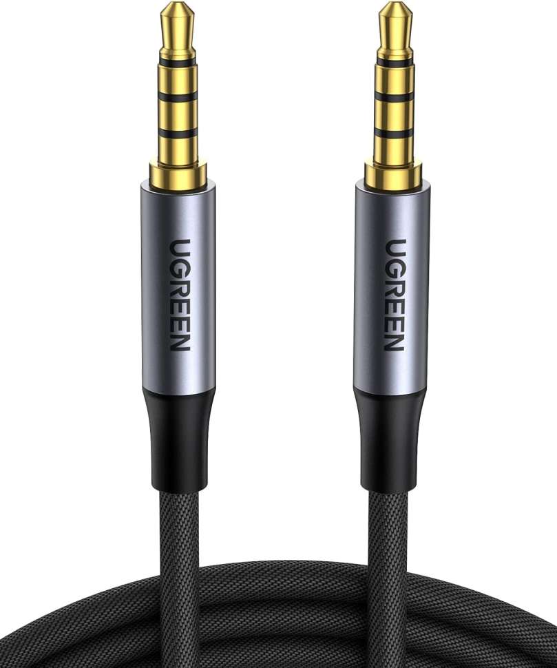 Кабель Audio(m) 3.5mm - Audio(m) 3.5mm, 1m, 4-pin AUX AV183 (10648) UGREEN