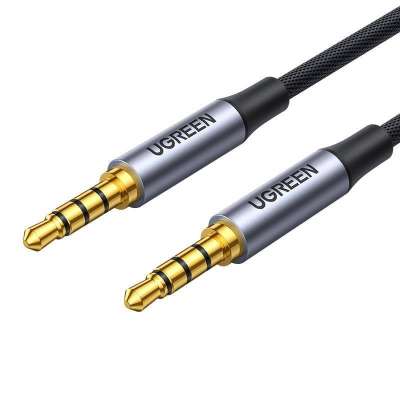 Кабель Audio(m) 3.5mm - Audio(m) 3.5mm, 1m, 4-pin AUX AV183 (10648) UGREEN