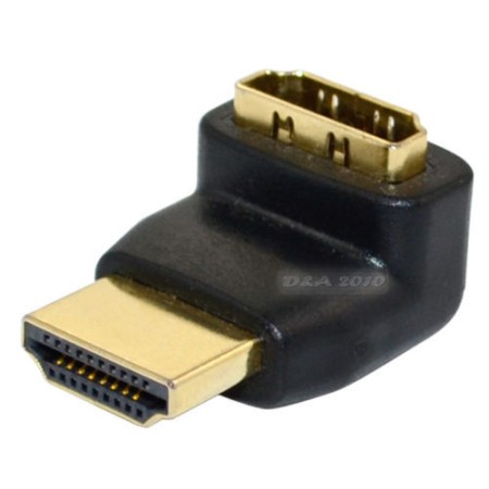 Переходник HDMI(f)- HDMI(m) 90° v1.4