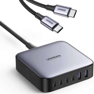 Зарядное устройство на 4xUSB C+2xUSB, 200W, QC4.0/PD3.0, Gan X CD271 (40914) UGREEN