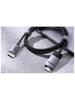 Кабель DisplayPort(m) - HDMI(m), 2m DP115 (80397) UGREEN