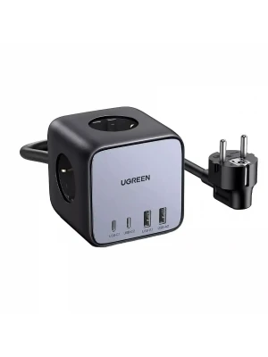 Зарядное устройство на 2C2A+3 розетки, 1.8м, 65W, QC4.0/PD3.0, CD268 (60113) UGREEN