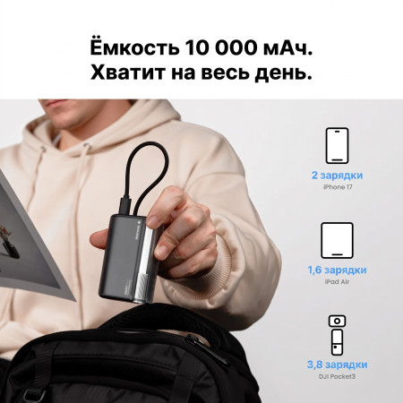 Мобильный аккумулятор 10000mAh, 45W, CCC, Flow 3 (P3) SHARGE