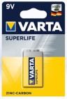 Батарейка VARTA, 6F22P Superlife (Super Heavy Duty), E-Block, 9 V, в блистере