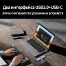 Конвертер USB 3.1(m) Type C на HDMI/LAN/CardReader/Type Cx2/USB 3.0x2/PD 100W CM498 (15375) UGREEN