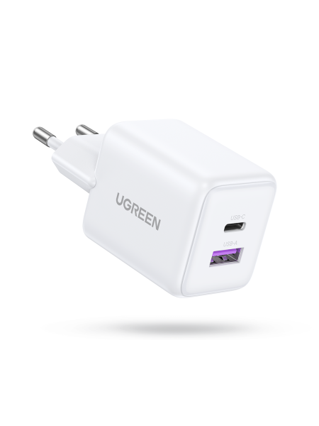 Зарядное устройство на 1xUSB-C+1 USB, 30W, QC3.0, Gan X X516 (55539) UGREEN