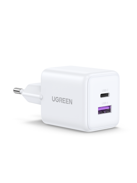 Зарядное устройство на 1xUSB-C+1 USB, 30W, QC3.0, Gan X X516 (55539) UGREEN