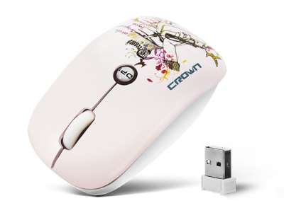 Мышь компьютерная Crown CMM-907W white
