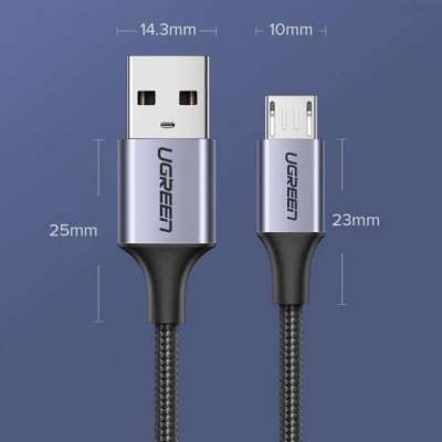 Кабель USB 2.0 - micro USB, 480Mbps, 2A, QC3.0, 18W, 1m US290 (60146) UGREEN