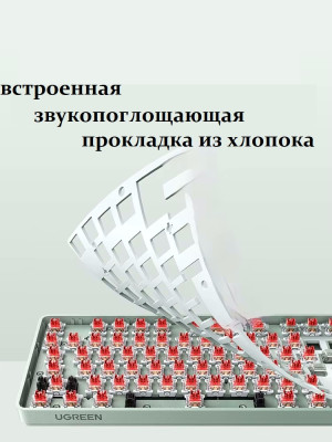 Клавиатура проводная, механическая UGREEN KU103 (55817), Зеленый