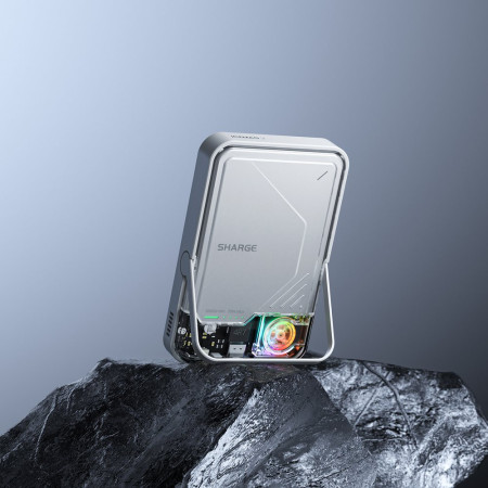 Мобильный аккумулятор Mag-Safe Qi2.2 25W, 10000mAh, 30W, CCC, белый, ICEMAG 2 (M2) SHARGE