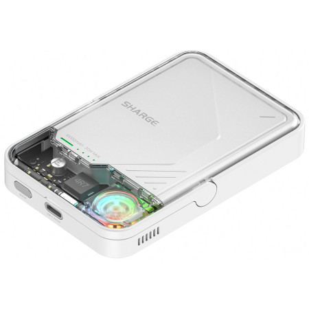 Мобильный аккумулятор Mag-Safe Qi2.2 25W, 10000mAh, 30W, CCC, белый, ICEMAG 2 (M2) SHARGE
