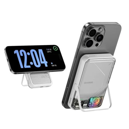 Мобильный аккумулятор Mag-Safe Qi2.2 25W, 10000mAh, 30W, CCC, белый, ICEMAG 2 (M2) SHARGE