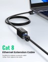 Удлинительный кабель Ethernet 8 Cat.,1m, NW192 (50199) UGREEN