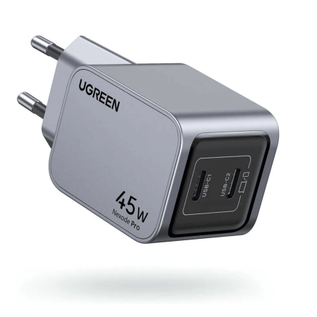 Зарядное устройство на 2xUSB-C, 45W, QC4.0+, Nexode GanN, X707 (35008) UGREEN