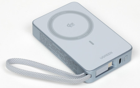 Мобильный аккумулятор Power Bank Mag-Safe, 10000mAh 30W 1C+ 25W QI2.2 Magnetic Wireless, голубой, PB773 (65958B) UGREEN