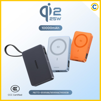Мобильный аккумулятор Power Bank Mag-Safe, 10000mAh 30W 1C+ 25W QI2.2 Magnetic Wireless