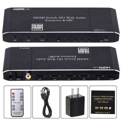 HDMI Switch 4x1 с экстрактором звука и ARC