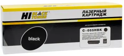 Картридж Hi-Black (HB-№055H BK) Canon i-Sensys LBP663Cdw/664Cx/MF742Cdw/744Cdw/746Cx, Bk, 7,6K (без