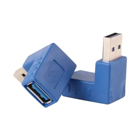 Переходник USB 3.0(m) - USB 3.0(f) 90°