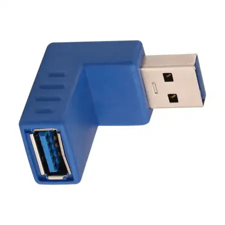 Переходник USB 3.0(m) - USB 3.0(f) 90°