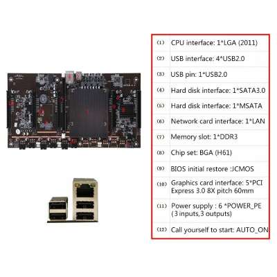 Материнская плата BTC-X79, 5*PCIE 16X