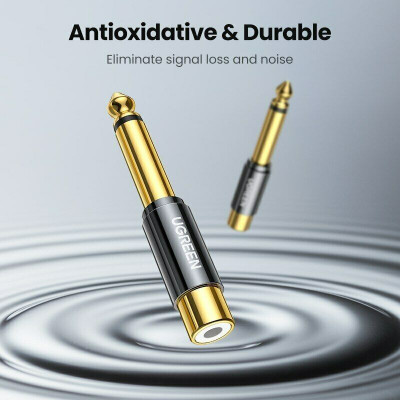 Переходник Audio(f) RCA - Audio(m) 6.35mm AV169 (80731) UGREEN