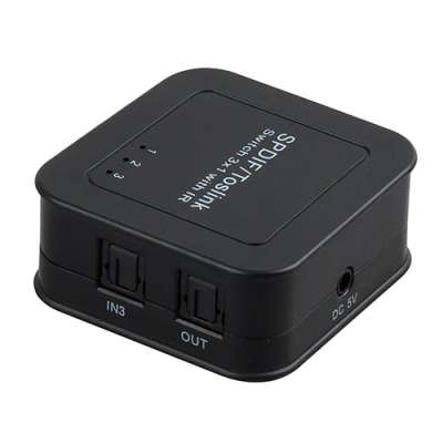 Цифровой аудио переключатель портов SPDIF/Toslink 3x1