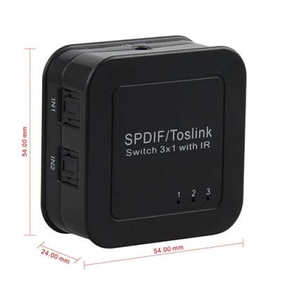 Цифровой аудио переключатель портов SPDIF/Toslink 3x1
