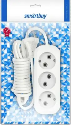 Удлинитель SmartBuy 3 розетки, 10м, 16А, ПВС 3х1,0, без вкл., с заземлением (SBE-16-3-10-Z)