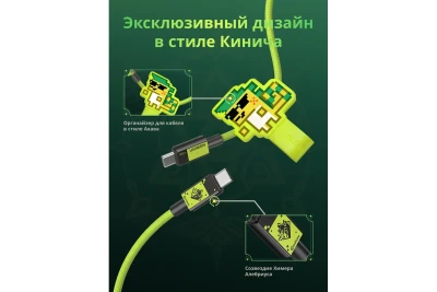 Кабель USB C - USB C, 480Mbps, 5A, QC4.0/PD3.0, 100W, 1m, Genshin Impact Edition, L512 (45063GI) UGREEN