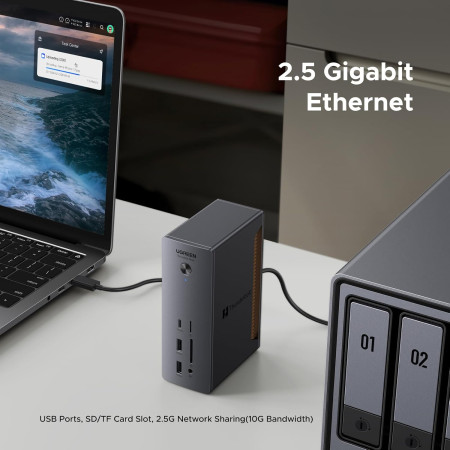 Док-станция USB-C 13-в-1 Thunderbolt 5, Revodok Max U715 (45790A) UGREEN
