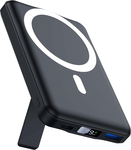 Беспроводной внешний аккумулятор Mag-safe AOGUERBE 10000 мАч с USB-C для iPhone 15/14/13/12 Plus/Pro/Pro Max