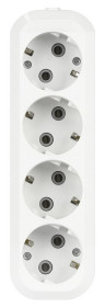 Колодка SmartBuy 4 розетки, 16А, без вкл., с заземлением (SBE-16-4-00-Z)