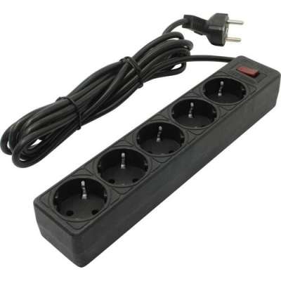 Сетевой фильтр SmartBuy 5 розеток, 5м, 16А, ПВС 3х1,0, с вкл., с заземлением (SBSP-5-50-K)