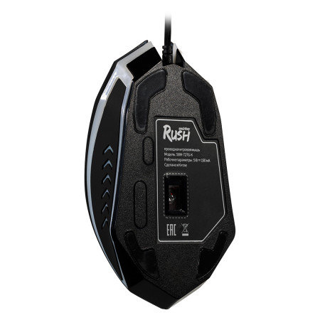 Мышь проводная SmartBuy RUSH Mission, USB, 1.4м, 3200dpi, Черный (SBM-727G-K)