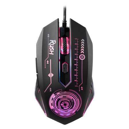 Мышь проводная SmartBuy RUSH Mission, USB, 1.4м, 3200dpi, Черный (SBM-727G-K)