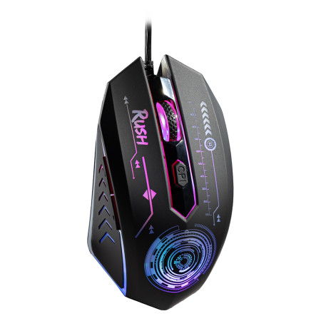 Мышь проводная SmartBuy RUSH Mission, USB, 1.4м, 3200dpi, Черный (SBM-727G-K)