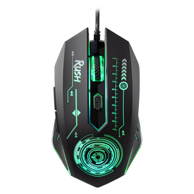 Мышь проводная SmartBuy RUSH Mission, USB, 1.4м, 3200dpi, Черный (SBM-727G-K)