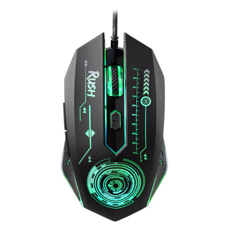 Мышь проводная SmartBuy RUSH Mission, USB, 1.4м, 3200dpi, Черный (SBM-727G-K)
