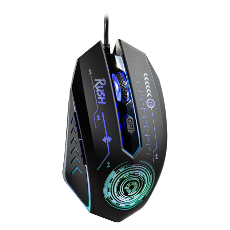 Мышь проводная SmartBuy RUSH Mission, USB, 1.4м, 3200dpi, Черный (SBM-727G-K)