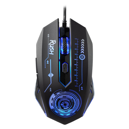 Мышь проводная SmartBuy RUSH Mission, USB, 1.4м, 3200dpi, Черный (SBM-727G-K)