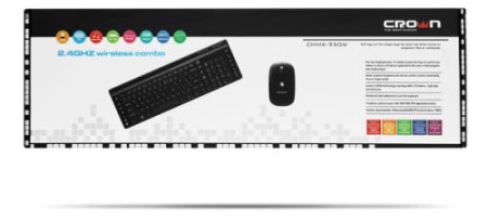 Беспроводная клавиатура + мышь Crown CMMK-950W white