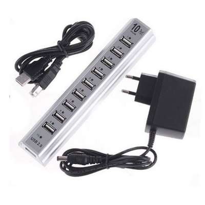 USB2.0 10 PORTS HUB (USB хаб на 10 портов с дополнительным питанием от 220V)