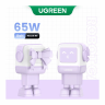 Зарядное устройство на 2xUSB-C+1 USB, 65W, QC4.0+, Nexode Robot GanN, Purple CD361 (35291) UGREEN