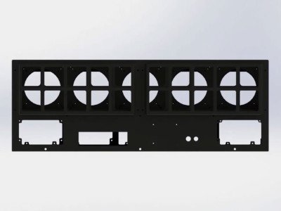 Корпус продувной Cryptone-21/10 (8-13 GPU) 845х570х300, 6 мест под блок ATX, 10 fan 120/140/150mm