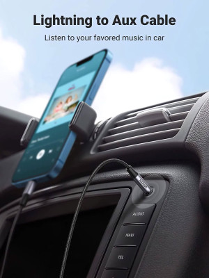 Кабель Lightning(m) на Audio(m) 3.5mm, AUX, 1m US315 (70509) UGREEN