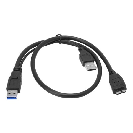 Кабель 2хUSB 3.0(m) - micro USB 3.0(m), Y-кабель (Для подключения жестких дисков)